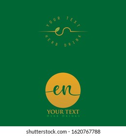 HERB DRINK, Herbal, drink, logo, vector, green