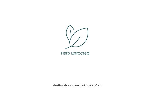 Herb Extracted Skincare Product Vector Icon