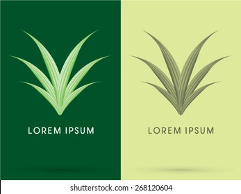 Herb, Grass, Abstract tree, Leaf ,logo, symbol, icon, graphic, vector.