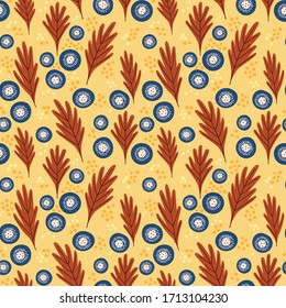 Patrón sin fisuras dibujado a mano con hierba. Ideal para fondo, papel pintado, textil, fondo, papel de envoltura. Diseño de patrón.