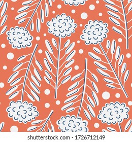 Patrón sin costuras dibujado a mano con hierba. Ideal para fondo, papel pintado, textil, fondo, papel envolvente. Diseño de patrones.