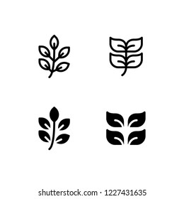 Herb Icon Logo Vector Symbol. Organic Icon