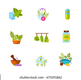 Herb icon set