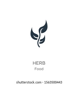 Herb icon vector. Trendy flat herb icon from food collection isolated on white background. Vector illustration can be used for web and mobile graphic design, logo, eps10