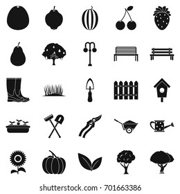 Herb icons set. Simple set of 25 herb vector icons for web isolated on white background