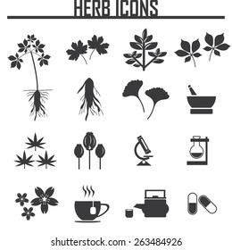 herb icons. vector illustration eps 10