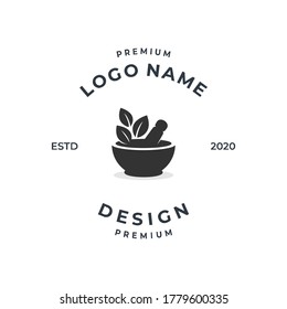 herb logo concept with nature element.