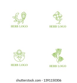 Herb Logo Design Vector Illustration