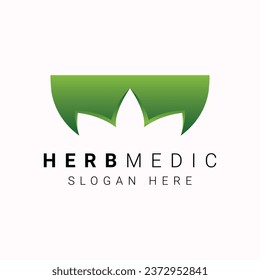 Herb Medic Logo Design Natural Healing Homöopathic Medicine