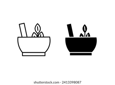 Herb medicine icon set. vector illustration