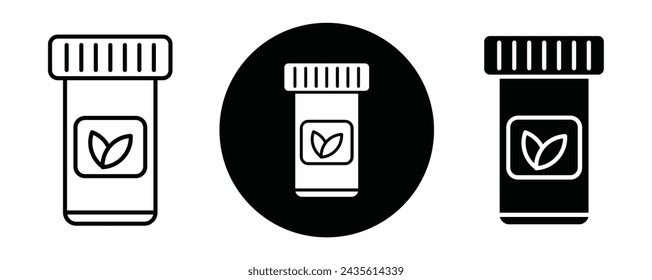 Herb medicine outline icon collection or set. Herb medicine Thin vector line art