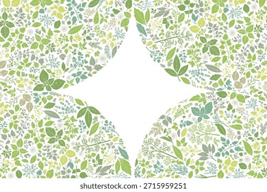 Herb pattern with a blank space in the center