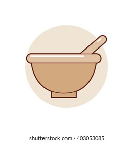 Herb Scrub or cream. Spa emblems or elements. Spa Objects