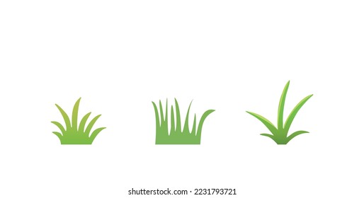 Conjunto de hierbas.  Gráficos vectoriales.  Se puede usar para juegos móviles