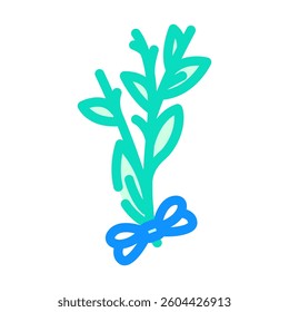 herb sprig sustainable beauty color icon vector. herb sprig sustainable beauty sign. isolated symbol illustration