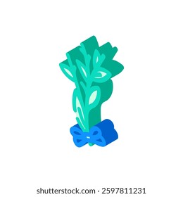 herb sprig sustainable beauty isometric icon vector. herb sprig sustainable beauty sign. isolated symbol illustration