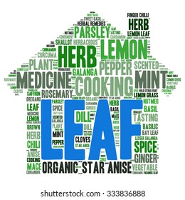 herb tag word cloud background