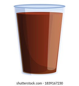 Herb tea plastic cup icon. Cartoon of herb tea plastic cup vector icon for web design isolated on white background