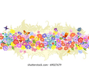 herbaceous border seamless