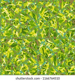 Herbaceous camouflage crossed by a disorderly network.