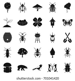 Herbaceous icons set. Simple set of 25 herbaceous vector icons for web isolated on white background