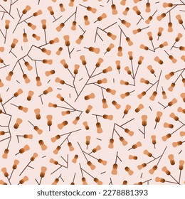 Herbaceous prickly stylized “unwanted” plant aka weed surface pattern for printed products or digital realm. Weeds provide flowers for pollinating insects, cultivate life and stabilize the soil. 