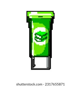 herbal aloe vera cosmetic game pixel art retro vector. bit herbal aloe vera cosmetic. old vintage illustration