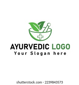  Herbal or Ayurveda logo design vector