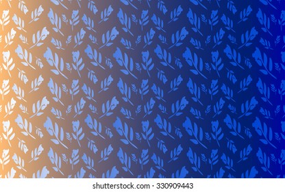 Herbal background. Hand drawn coffee branch background.