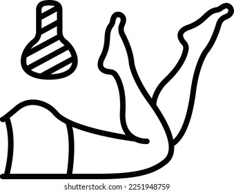 Herbal Bag Massage concept, Natural Herbs Aroma Massage Spa Logo vector line icon design, beauty and personal care symbol, cosmetic dermatology sign, body aesthetics stock illustration