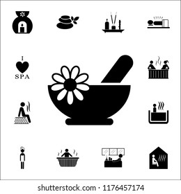 herbal bath black icon. SPA icons universal set for web and mobile