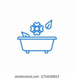 herbal bath icon sign vector