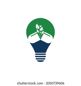 Herbal capsule bulb shape concept logo vector icon illustration Template. Capsule pharmacy medical logo template vector.