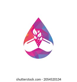 Kräuterkapsel-Dropform Logo Vektorsymbol Vorlage. Vorlage für das medizinische Logo der Kapselapotheke, Vektor.