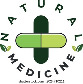 Herbal Capsule Logo Design Template