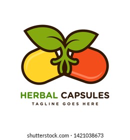 herbal capsule logo design your company