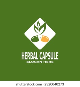Pflanzenapotheke Kapselapotheke Logo Vektorgrafik