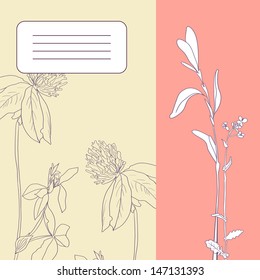 herbal card , vector illustration