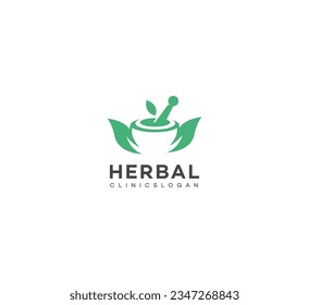 herbal clinic logo Design Template Vector icon