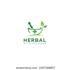 herbal clinic logo Design Template Vector icon