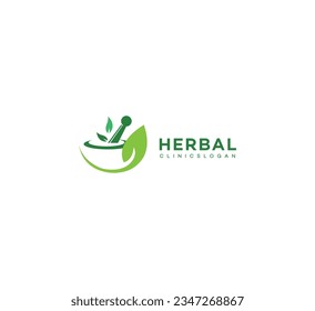 herbal clinic logo Design Template Vector icon