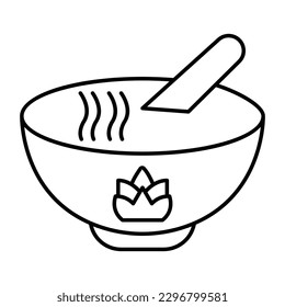 Herbal Detox Outline bold Vector Icon which can be easily modified or Edited 