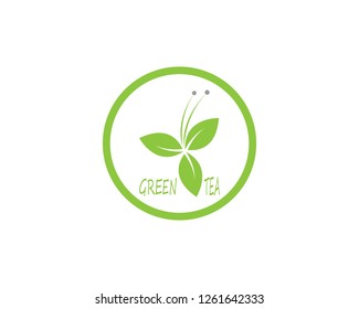  .Herbal drink logo design template - Vector
