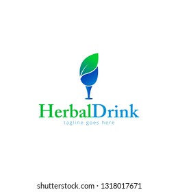 herbal drink logo -Vector