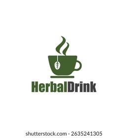 Herbal Drink Logo Vector Simple