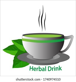 plantilla de ilustración de símbolo de icono de vector de bebida herbívica