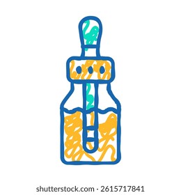 herbal drops doodle icon sketch vector. herbal drops sign. isolated symbol illustration