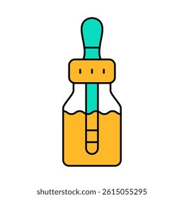 herbal drops line icon vector. herbal drops sign. isolated symbol illustration