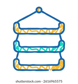 herbal dryer doodle icon sketch vector. herbal dryer sign. isolated symbol illustration