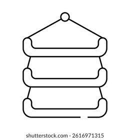herbal dryer line icon vector. herbal dryer sign. isolated contour symbol black illustration